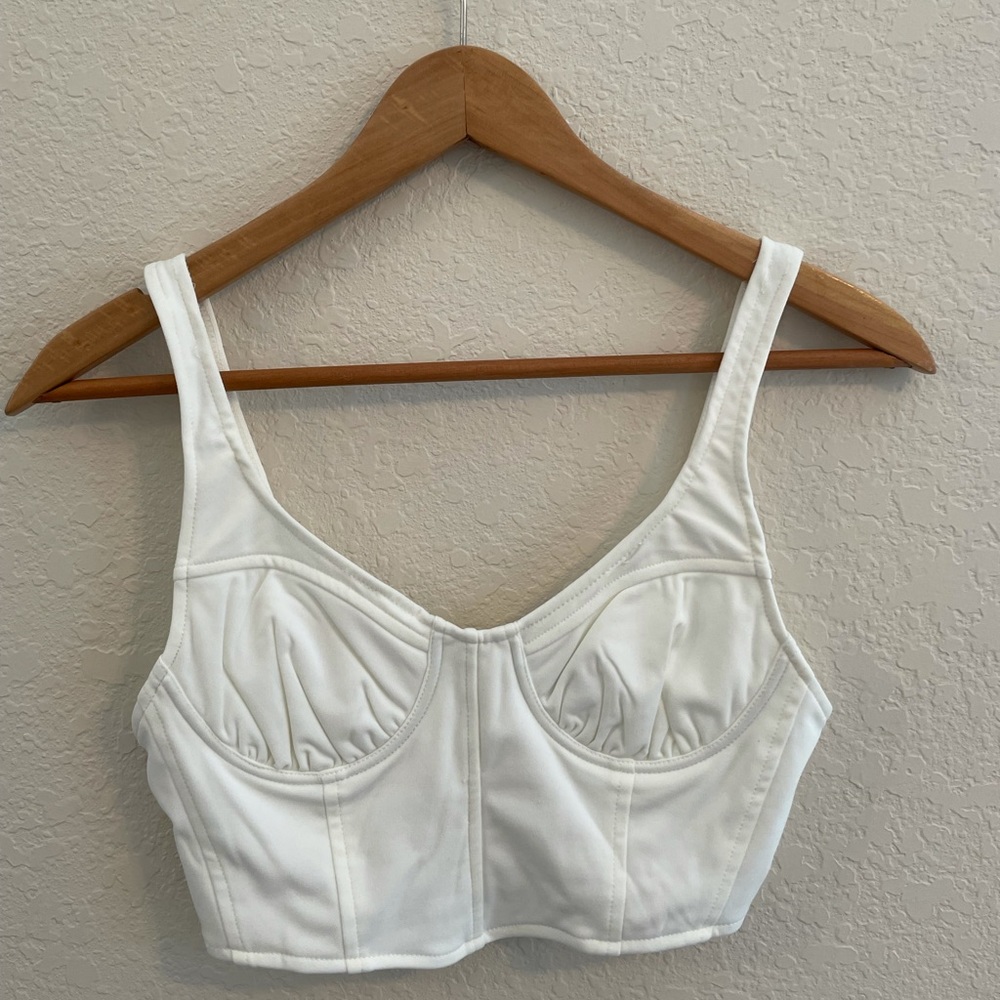 White corset top